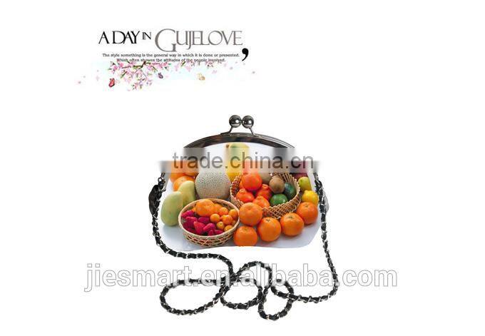 lady shoulder bag clip purse custom design printing