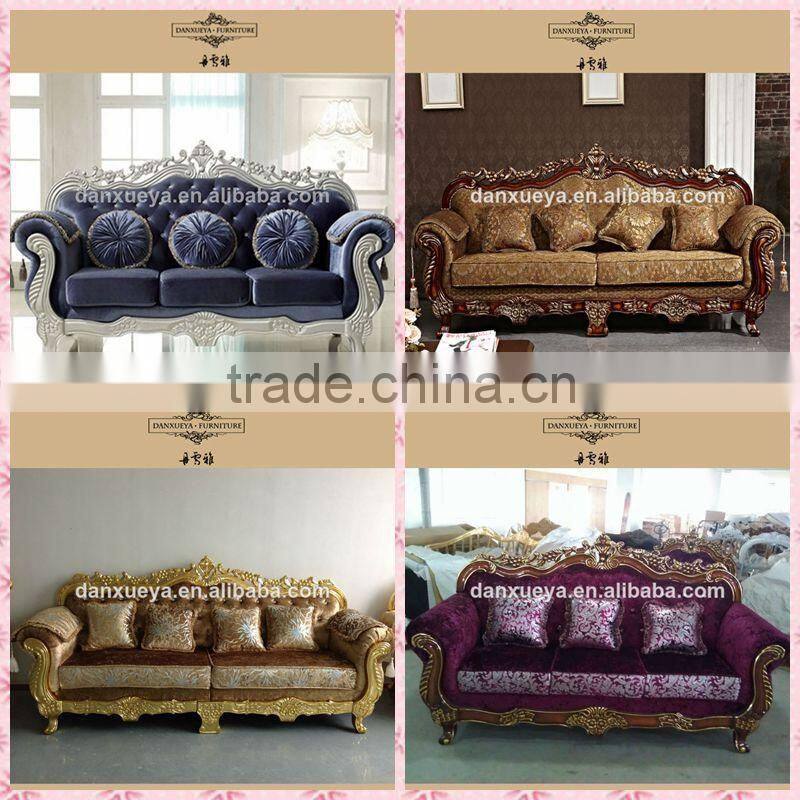 Living room furniture classical solid wood sofa