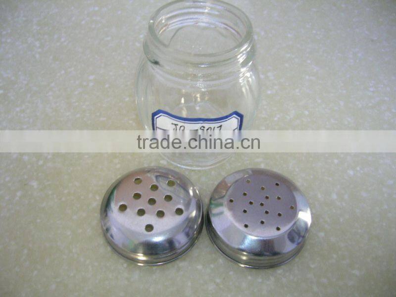 clear glass spice jar, glass salt shaker