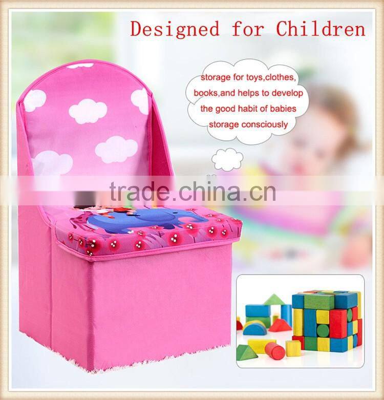 Children cartoon storage stool, folding kids chair
