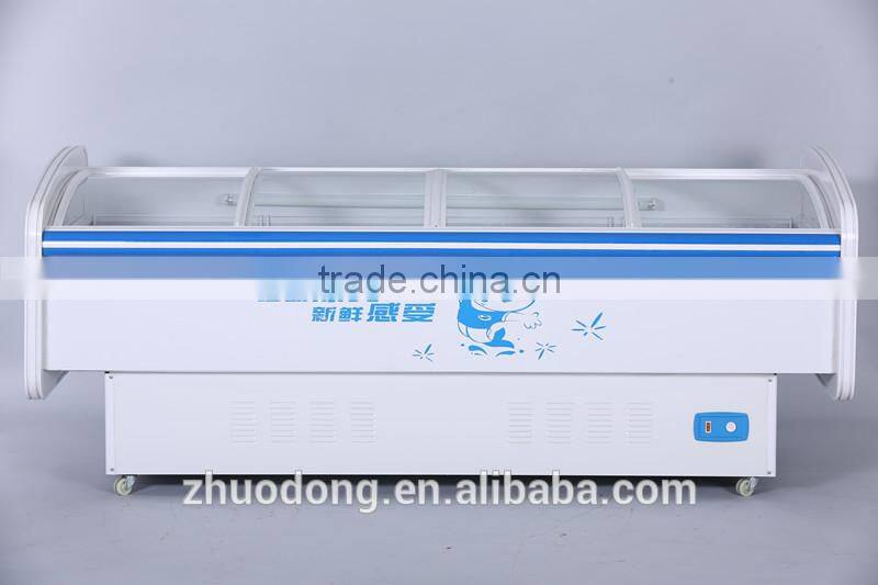 DG-210W used glass door air cooler freezer Island Freezer manufacture by HSTD cheaper price with large quantity