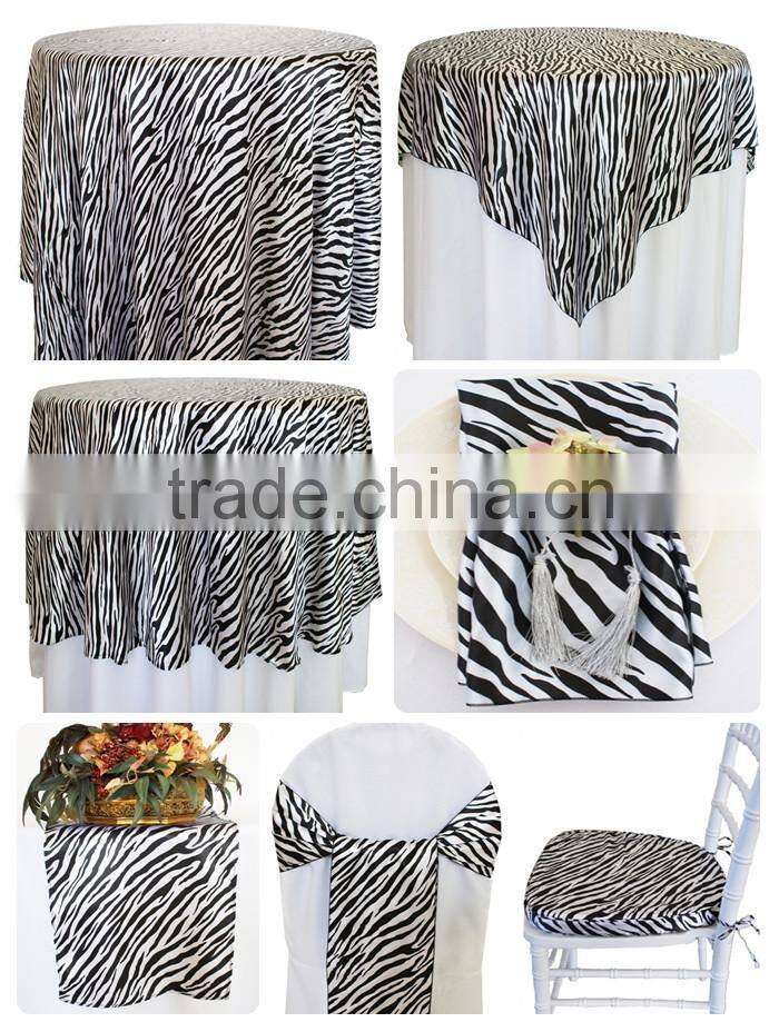 Printed Table Overlay Zebra Design Overlay