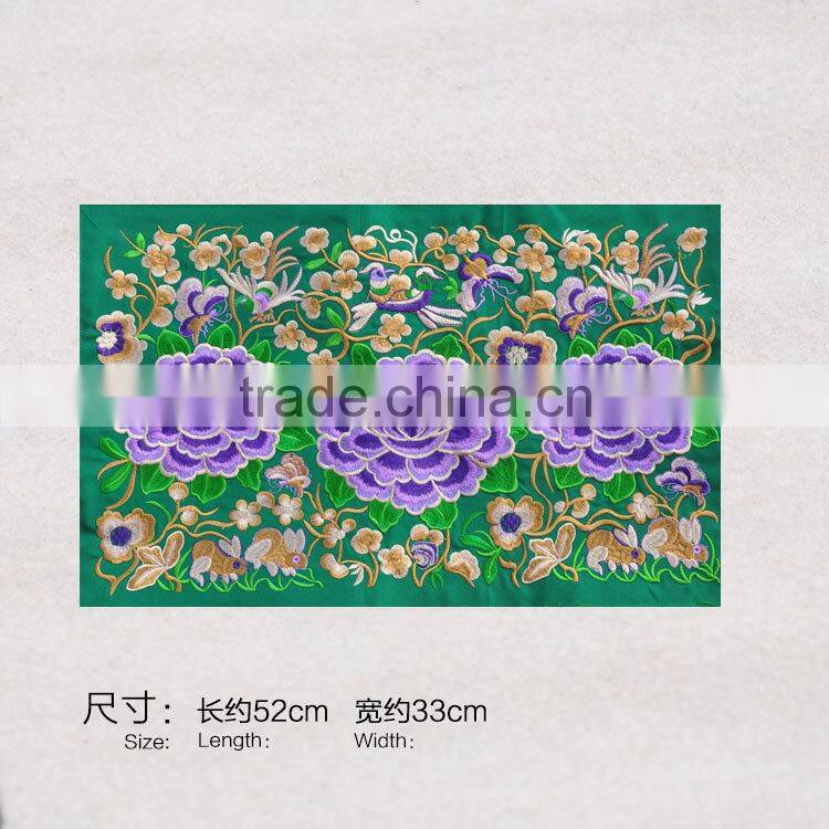 2016 China beautiful flowers patterns Embroidery Ethnic fabrics for bags