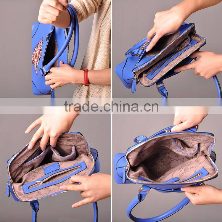 2016 new arrival Pu leather handbag chinese wind handbag