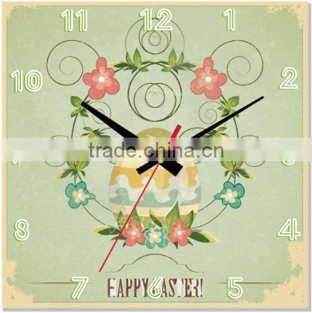 funny design lovely kids room MDF oil painting wall clock