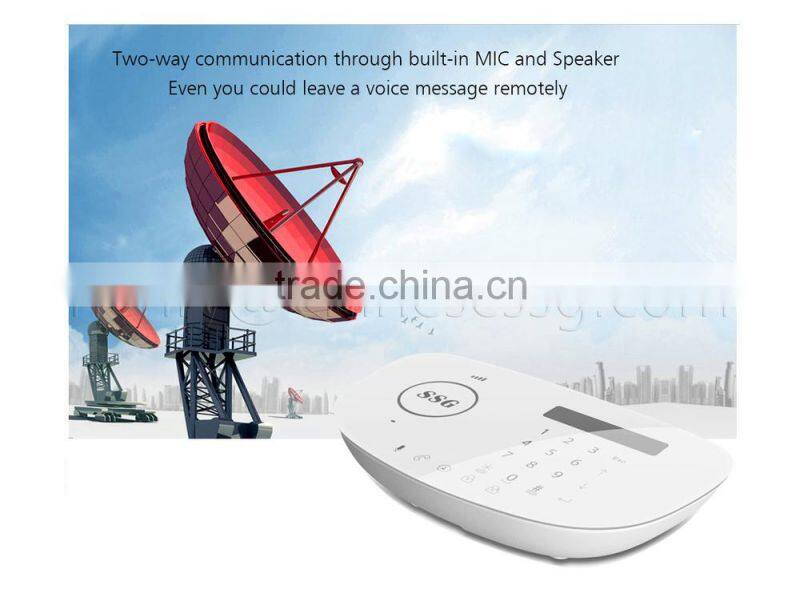 Multi-language Dual Network PSTN GSM DIY burglar alarm systems with LCD dislay Touch Keypad and free APP operated