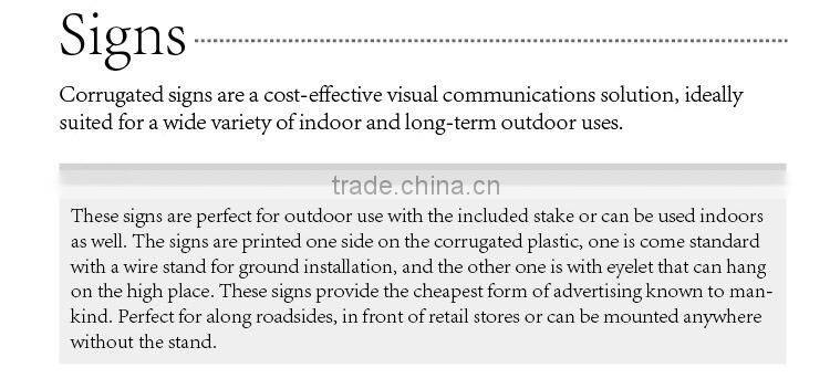 Printed UV Stabilized Corflute Sign Sheet