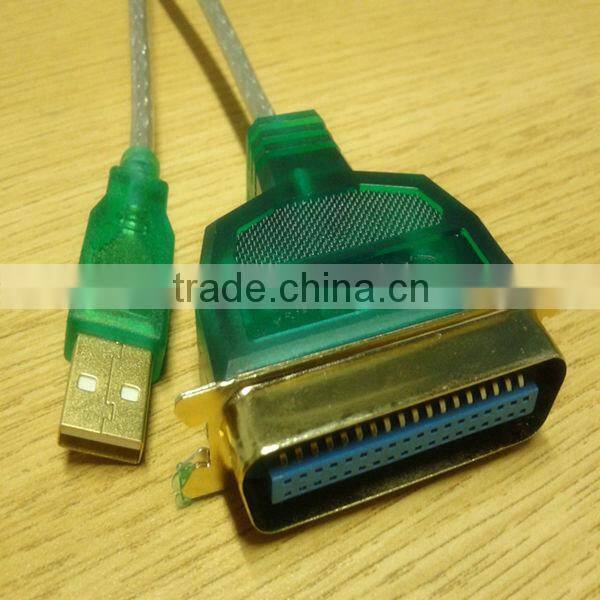 Factory supply USB 2.0 to 36 pin parallel printer cable usb to ieee1284 converter