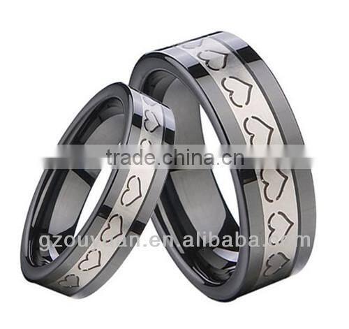 Women's Black Sweet Ceramic Ring