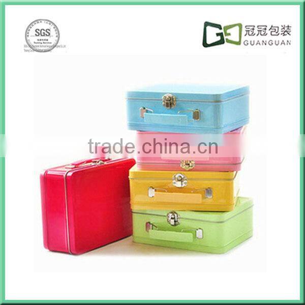 China Manufacturer 0.25mm Tinplate Material Full Color Printing Metal Tinplate Lunch Box With Lock