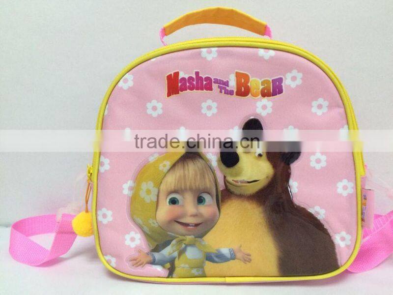 Cute Pint Masha Bear Insulated Foil Lining Lunch Bag