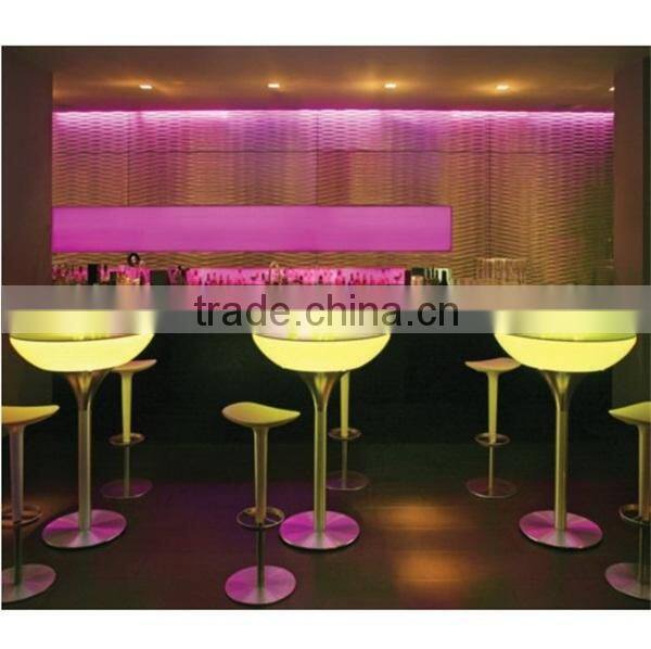 Mutli color change plastic LED Illuminated Round Table
