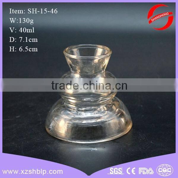 2016 new style Laminate mini tower shape artware glass bottle wholesale