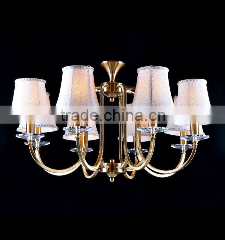 Elegant brass chandeliers for hotel or living room