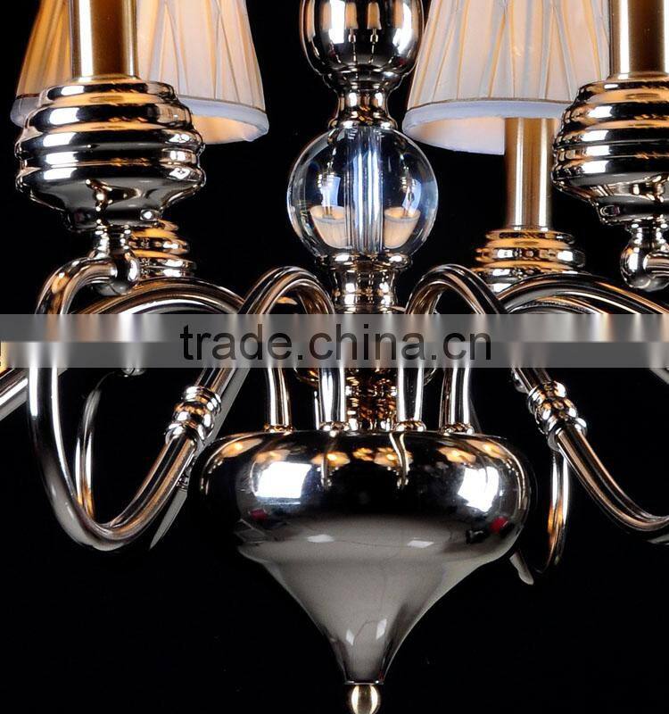 Unique shape glass chandelier with 8 lights