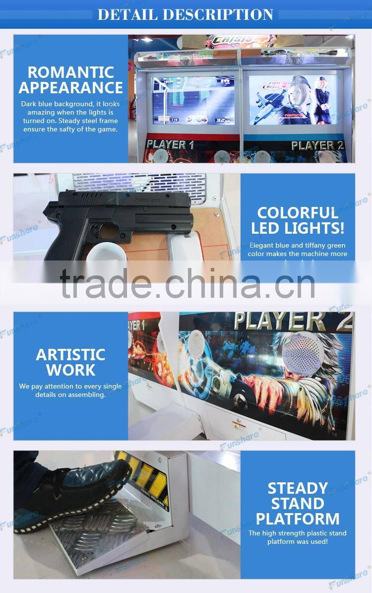 Funshare 2015 simulator gun shooting game machine Time Crisis 4 for 2 players exciting video game machine