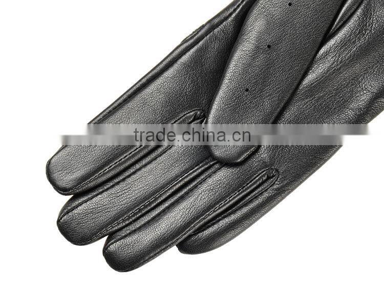 Fashion lady driving sheepskin leather gloves