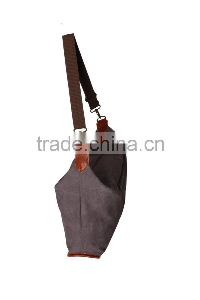 Fashion Design Top Quality Canvas Shoulder Bag With Leather Brand woman handbags