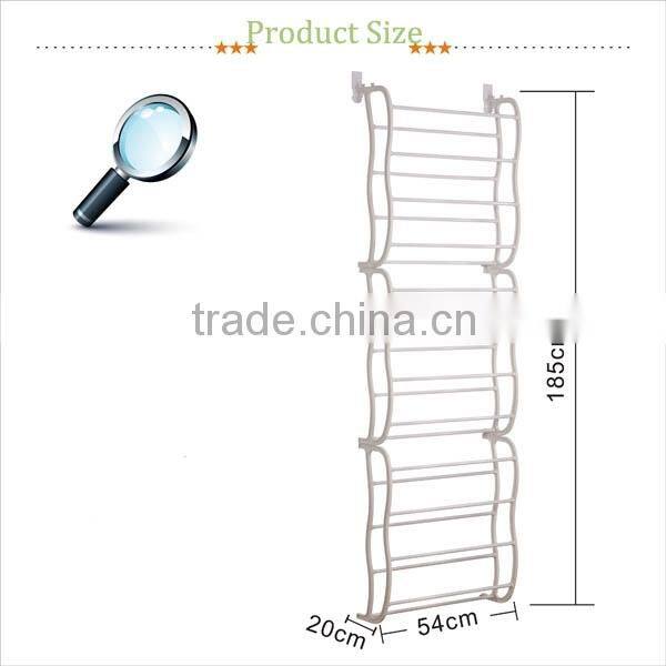 2015 hot sale iron space saving 21 pair shoe rack