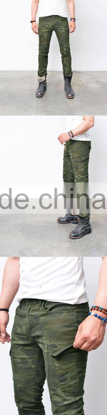 Rugged Camouflage Slim Cargo Biker Pants (LOTG093)