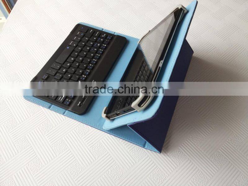 Blue universal wireless buletooth keyboard for Android,IOS,windows tablets,bluetooth leather case keyboard