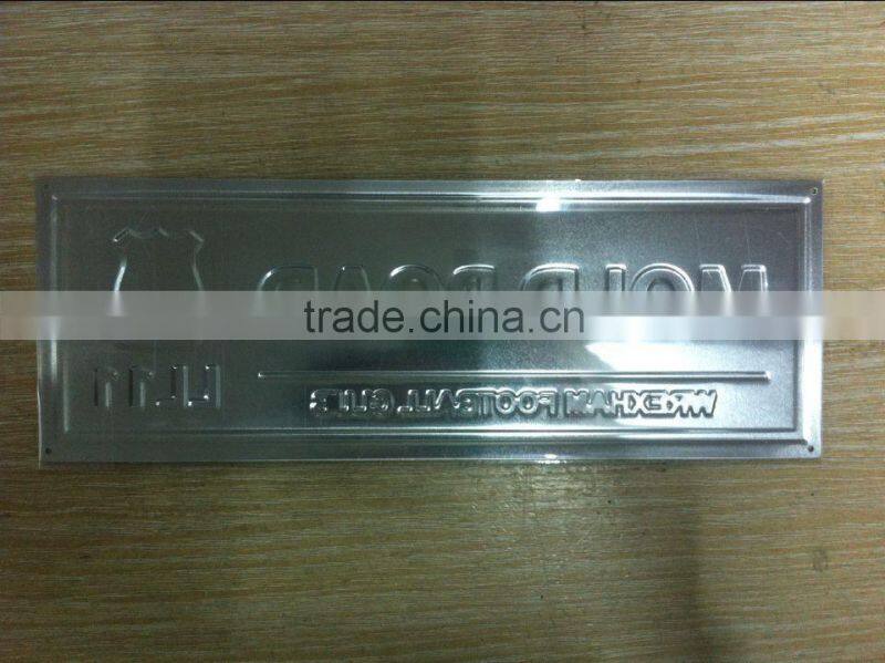 Custom metal sign aluminum plate, 3d road sign