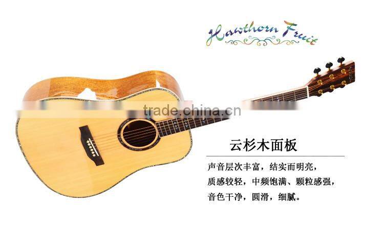 Natural Wood china manufacture acoustic guitar 41'' professional instrument for sale (HF-720SS)