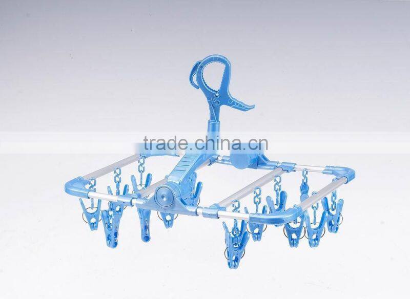 16 pegs aluminum foldable clothes dryer