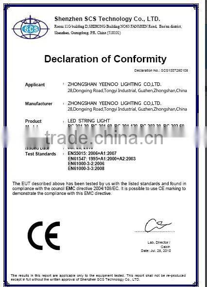 10m 100 bulb holiday light IP68 simple controller RGB holiday light color change or flash