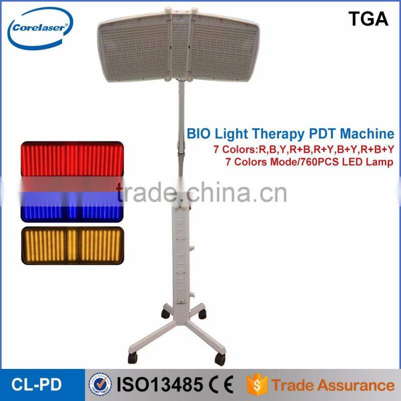BIO light LED RED BLUE YELLOW led pdt bio light therapy machine