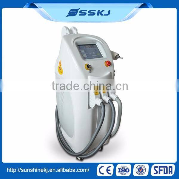 2 in 1 SHR IPL laser hair removal machine with 2 handles