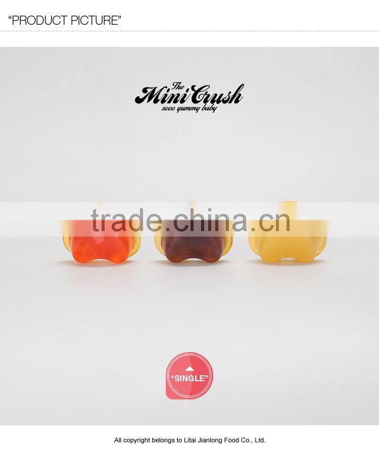 Heart shaped cup love assorted fruit jelly