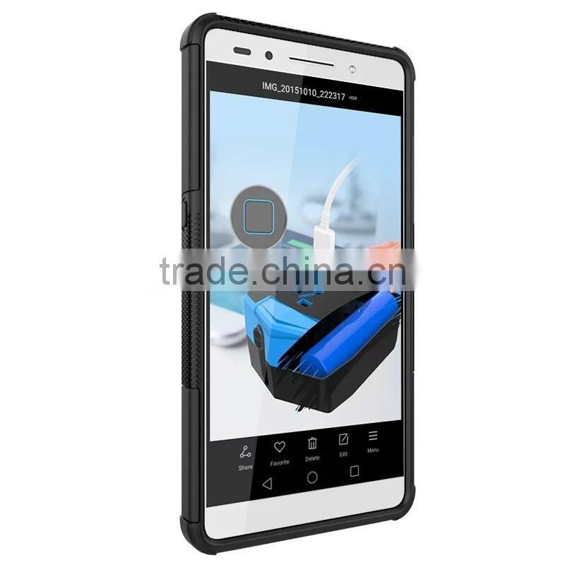 For HUAWEI HONOR 7 PLK-TL01H Armor CASE Heavy Duty Hybrid Rugged TPU Impact Kickstand Hard Cover ShockProof Case