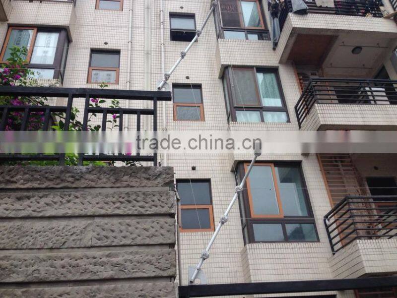 Aluminium alloy terminal post for electric fence, power coated aluminum fence post for top wall fencing