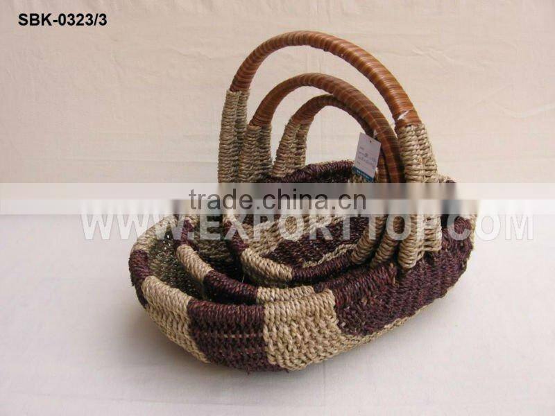 Best selling set of 4 Corn-leaft basket (july@etopvietnam.com)