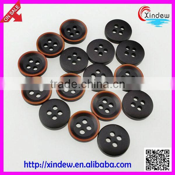 Black Plastic buttons 4-holes custom button