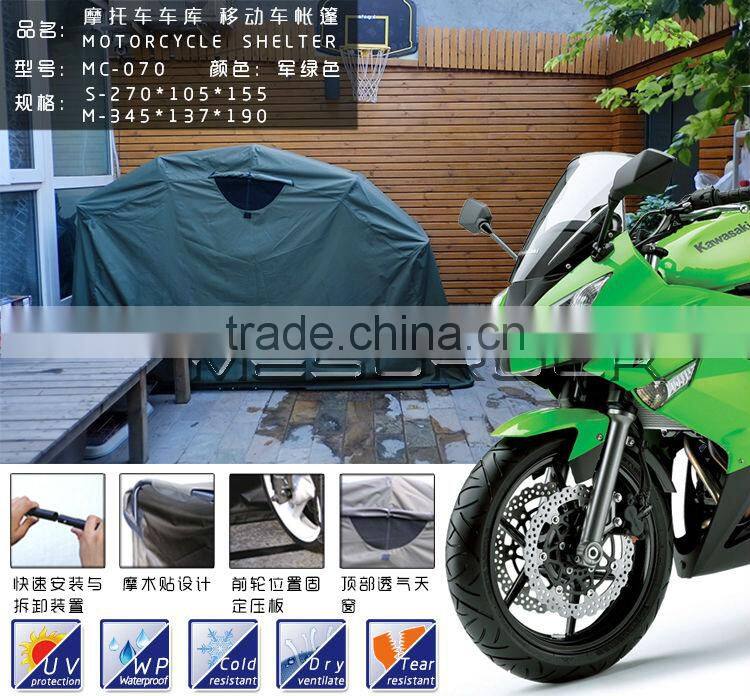 New Blue Medium Size Folding Waterproof Motor bike Cover Shelter Storage Shed Outdoor Tent Garage