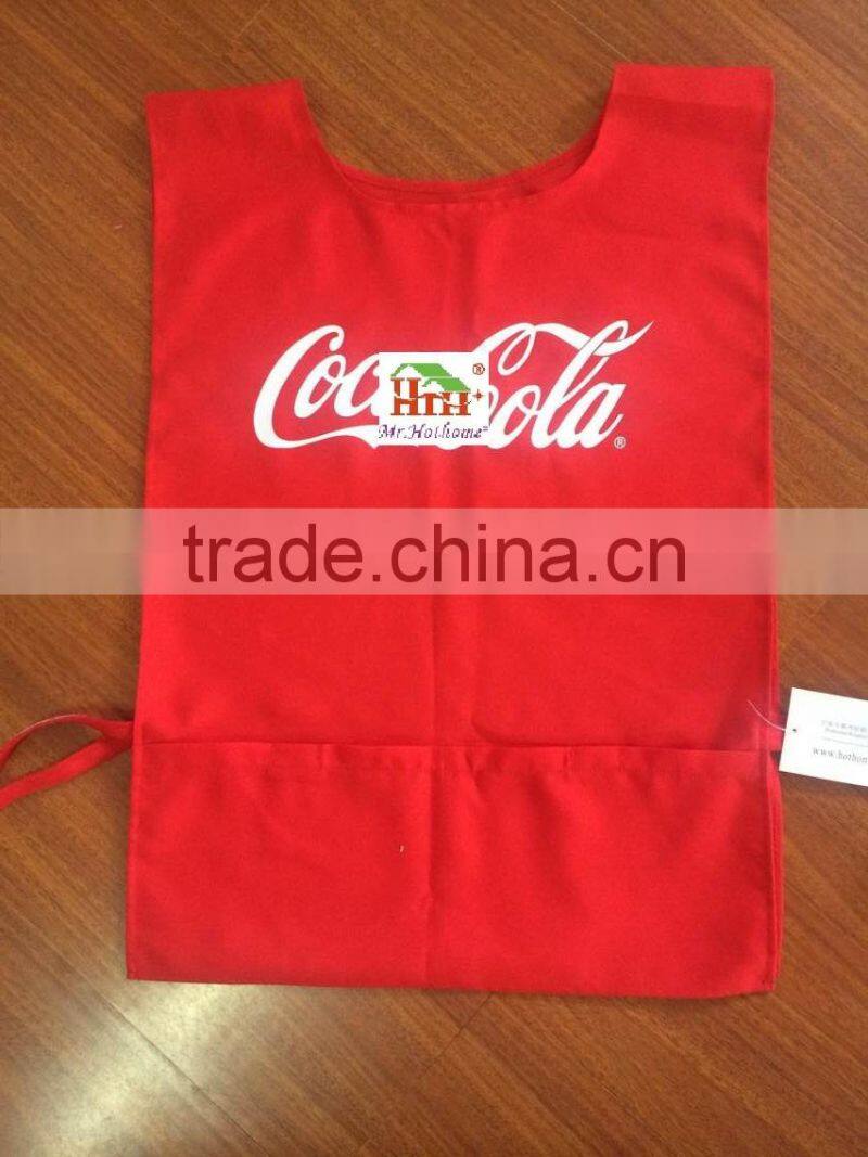 Customs band promotional uniform double sided apron with pocket in the front