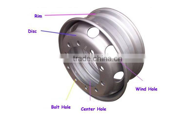 11.75x22.5 OEM Truck Parts Heavy Truck Steel Rim