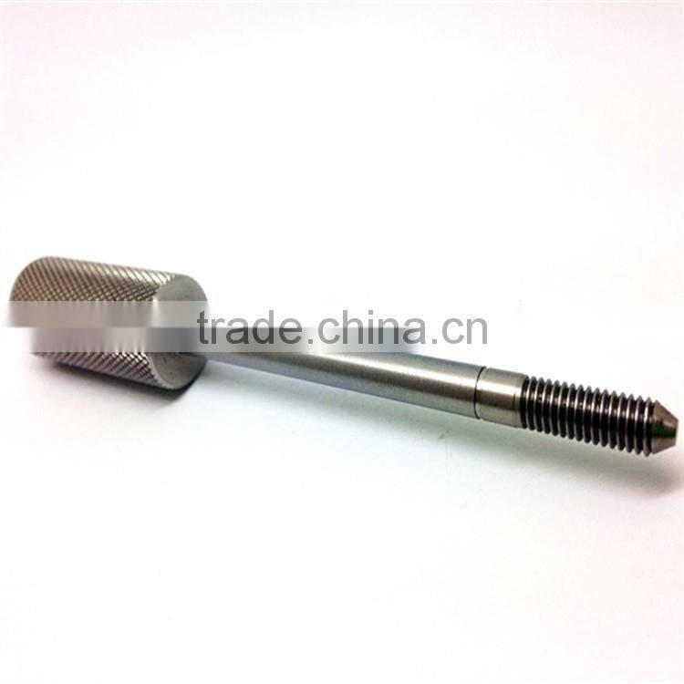 High precision cnc turning machining SUS knurled cam thread shaft