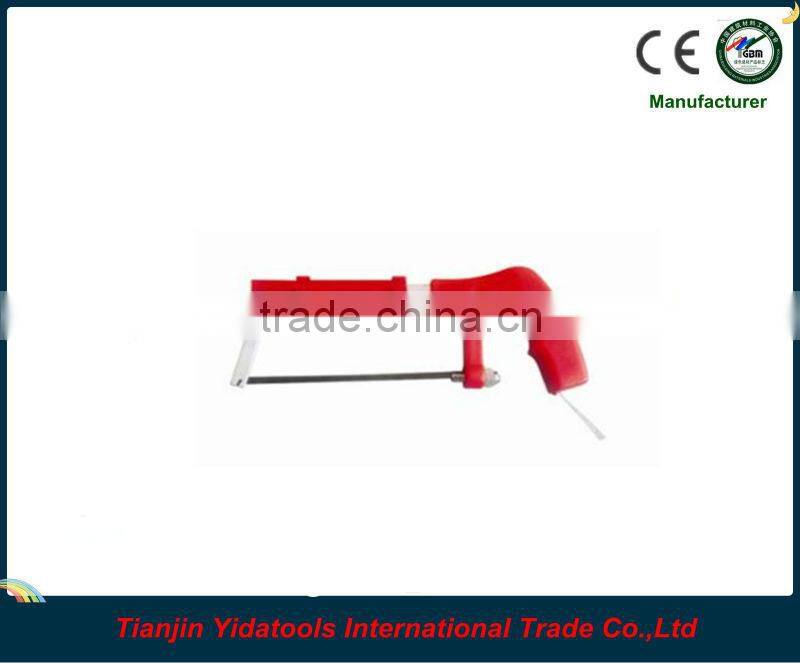 Hacksaw frame with plastic handle