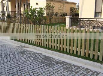 Outdoor wooden garden fence