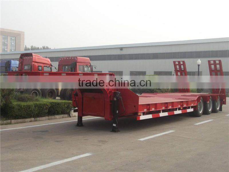 2 Axle Small Low Bed Mini Excavator Transport Trailer for Sale