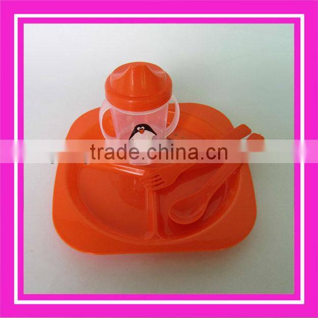 4pcs kids dinner set plastic
