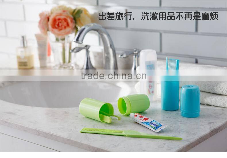 portable mini waterproof traveling washing storagebox with cover/toothbrush cup --fruit green JY029-3