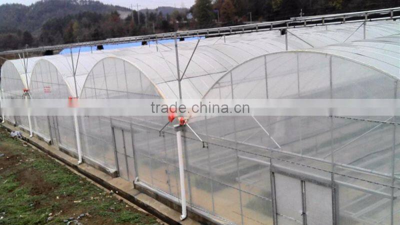 In plastic greenhouse was more arch bridge