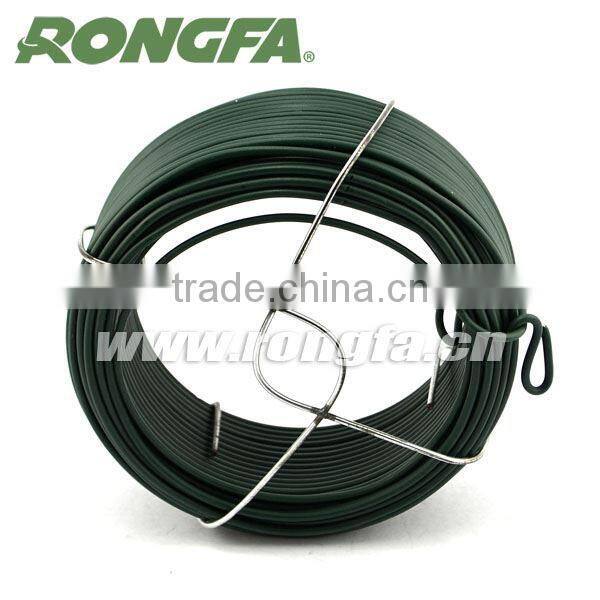 15m 20m 30m Green Plastic Coated Garden Round Iron Wire