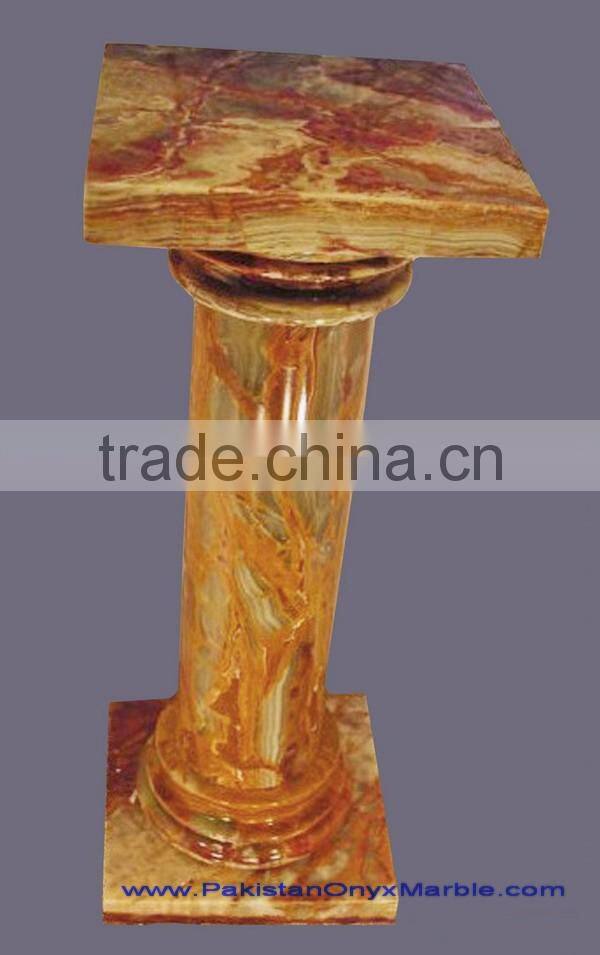 NATURAL 2017 New Items MULTI GREEN ONYX PEDESTALS COLLECTIONS