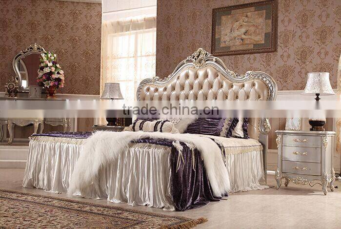Bisini Luxury Furniture Bed, Exquisite Bedroom Furniture King Size Bed, Wooden Bedroom Furniture Set (BF01-ML010)