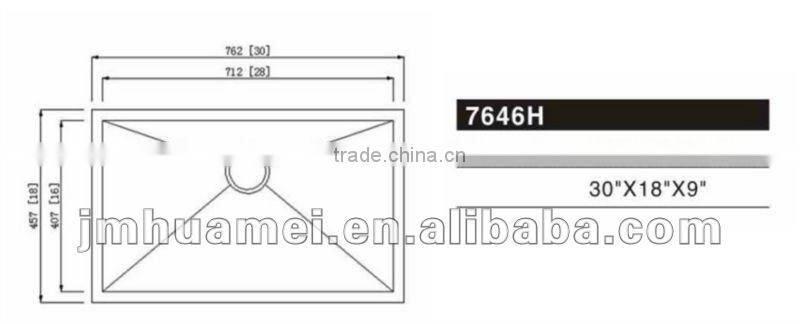 Handmade single bowl kitchen sink,3018 hand sink